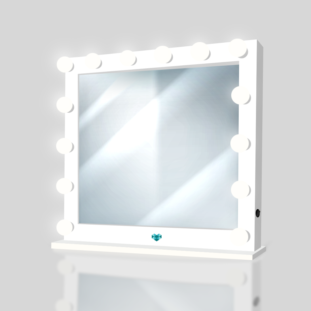 Glamour Desk Vanity Mirror White (36x24inch)
