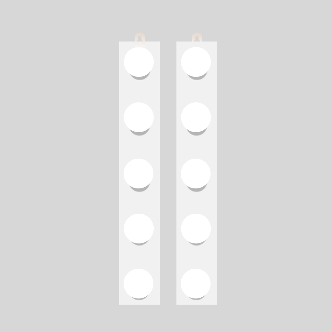 Vanity Light Panels (Pair | 5 Bulbs/each panel)
