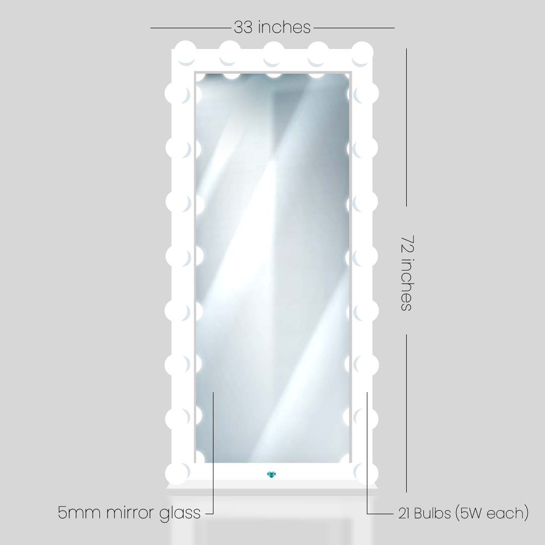 Full-Length Vanity Mirror (33x72inch)