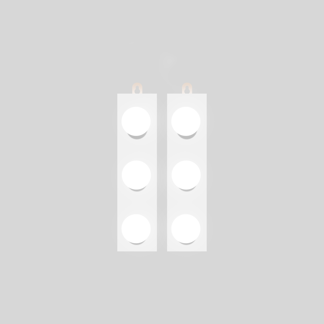 Vanity Light Panels (Pair | 3 Bulbs/each Panel)