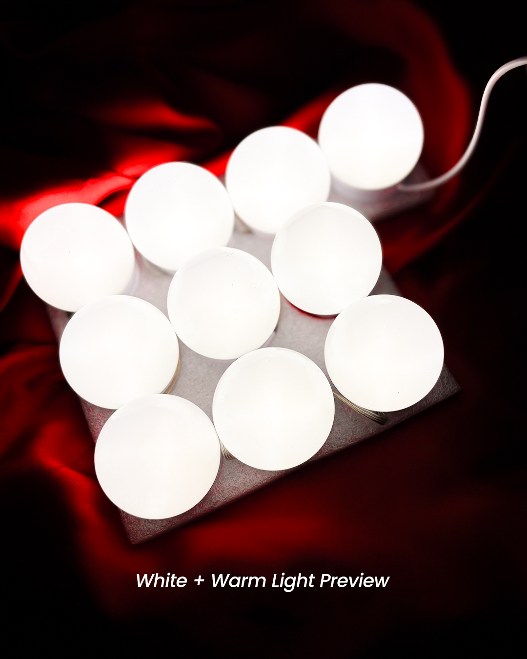 Hollywood-Style LED Vanity Mirror Lights (10 Bulbs)