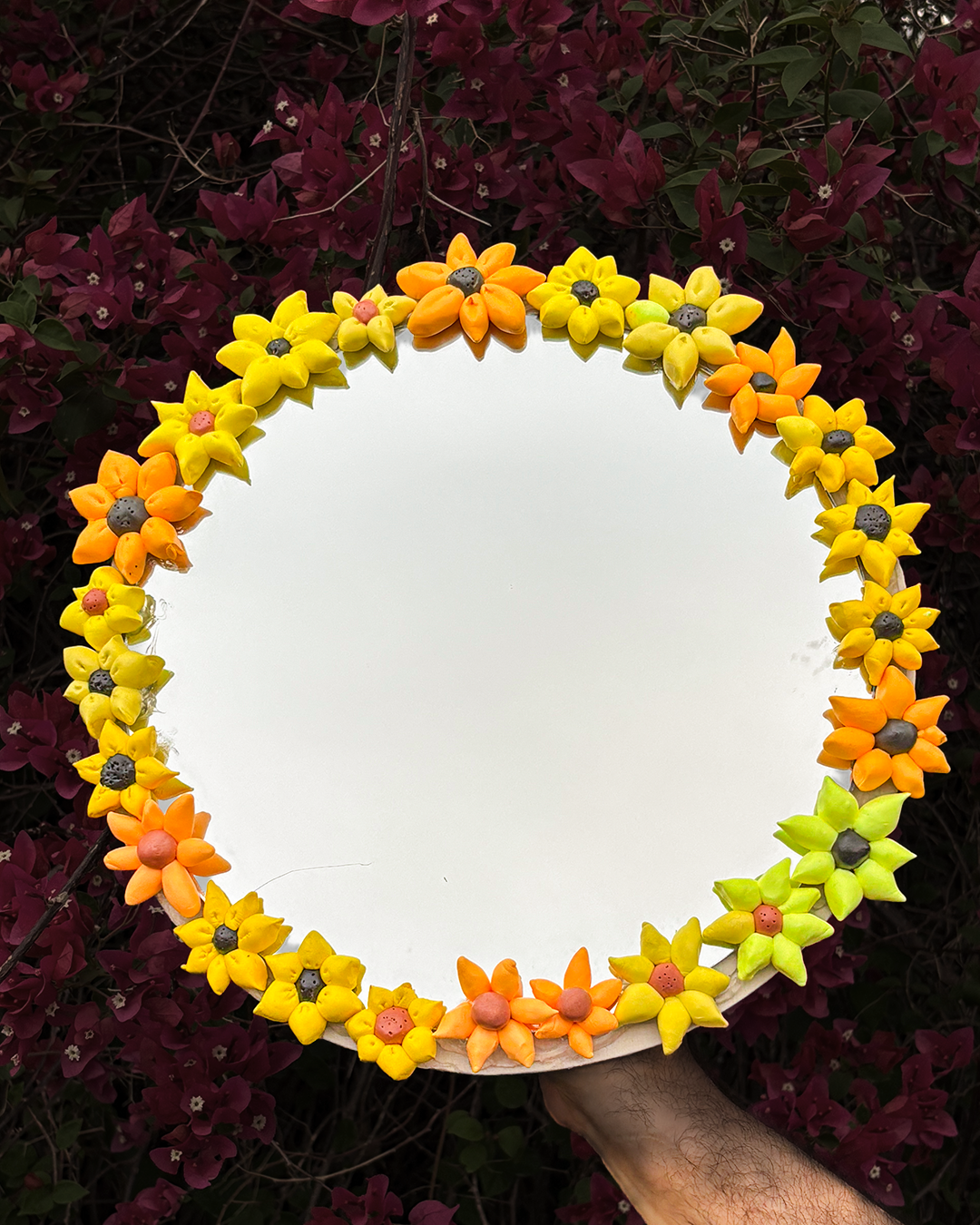 Floral Mirror - Sundream Halo (10x10 inch)