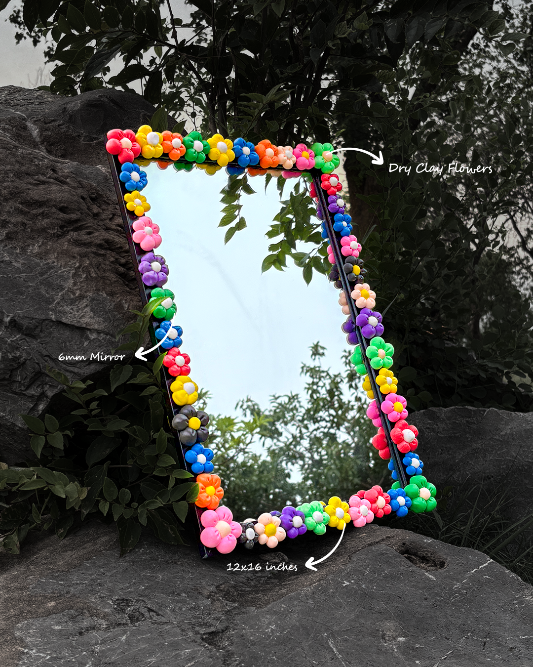 Floral Mirror - Eden Muse (12x16 inch)