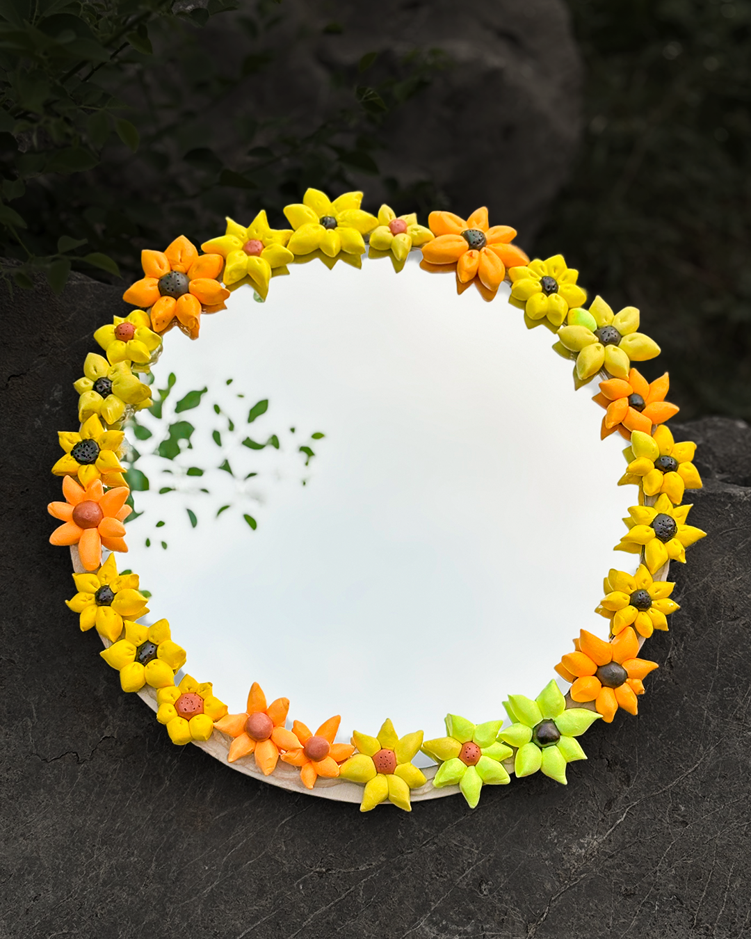 Floral Mirror - Sundream Halo (10x10 inch)