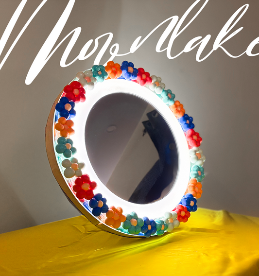 Floral LED Mirror - Moonlake (12x12 inch)