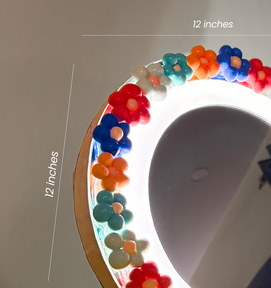 Floral LED Mirror - Moonlake (12x12 inch)
