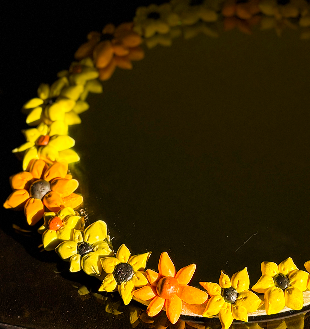 Floral Mirror - Sundream Halo (10x10 inch)