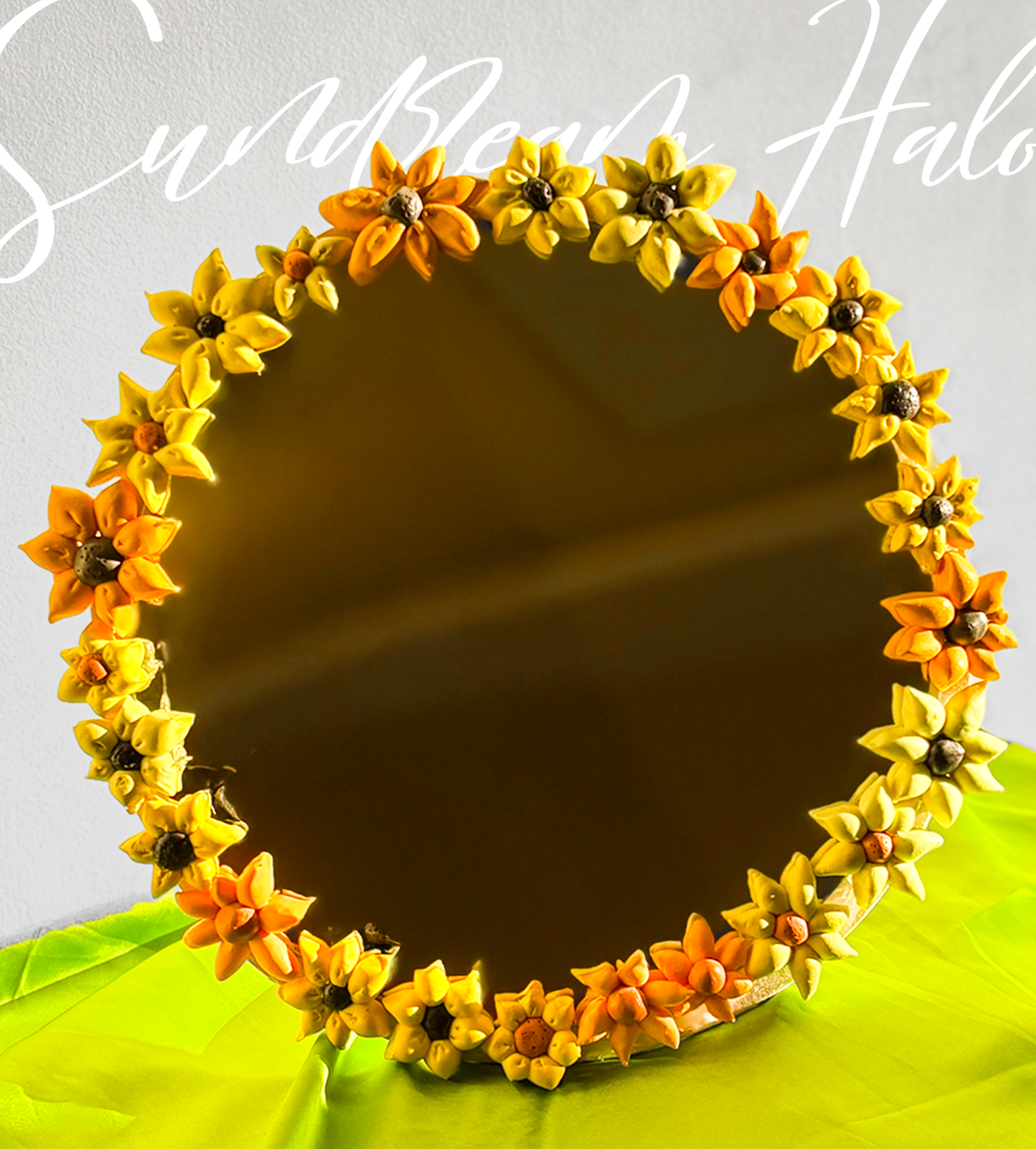 Floral Mirror - Sundream Halo (10x10 inch)